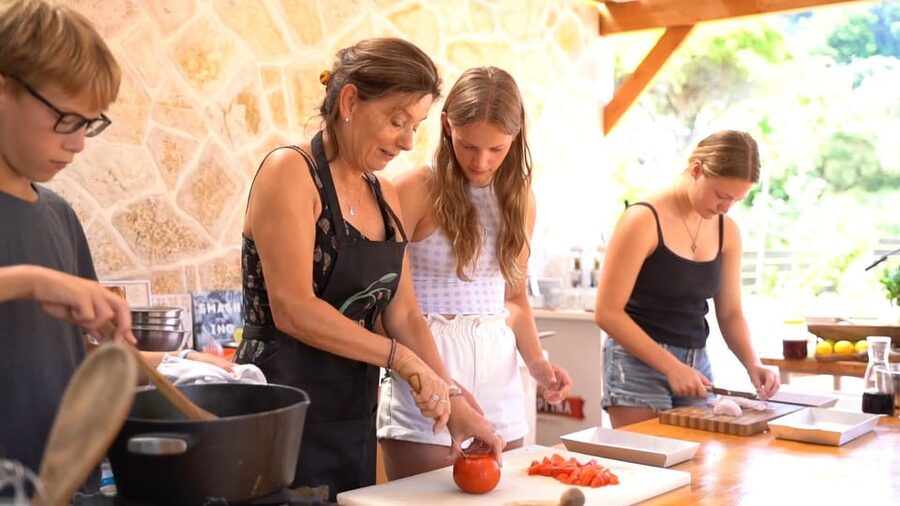 Argassi: Zakynthian Culture & Greek Cooking Class with Lunch - Lunch in the shaded garden