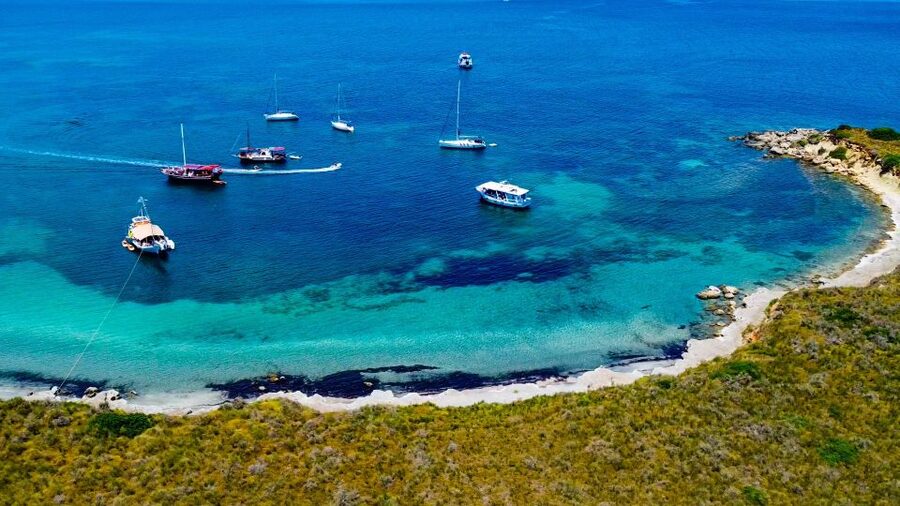 Argostoli: Full-Day Boat Cruise with Lunch - A boat day with a playful side
