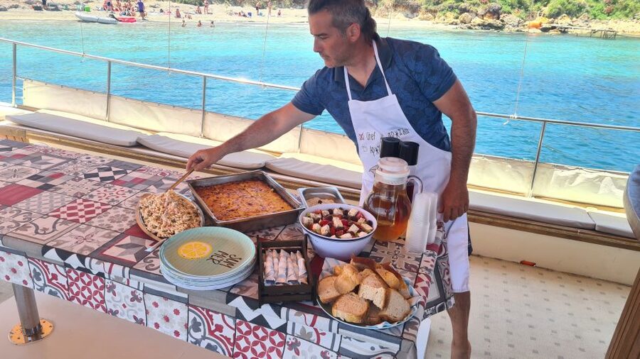 Argostoli: Full-Day Traditional Boat Cruise with Lunch - Food, drinks, and the value of $70