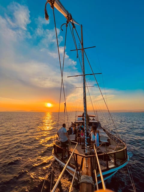 Athens: 3-Hour Sunset Cruise with Swim Stop, Snacks & Drinks - A Wooden Sailboat and a Three-Hour Evening