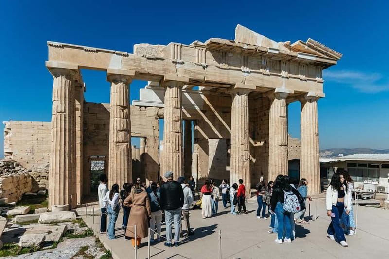 Athens: Acropolis Sunset Tour with Optional Fast-Track Entry - Reaching the Propylaea and the high Acropolis