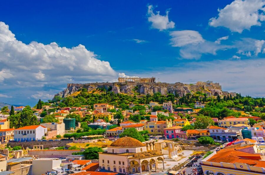 Athens and Piraeus Private Tour For Groups - Athens monuments from the van