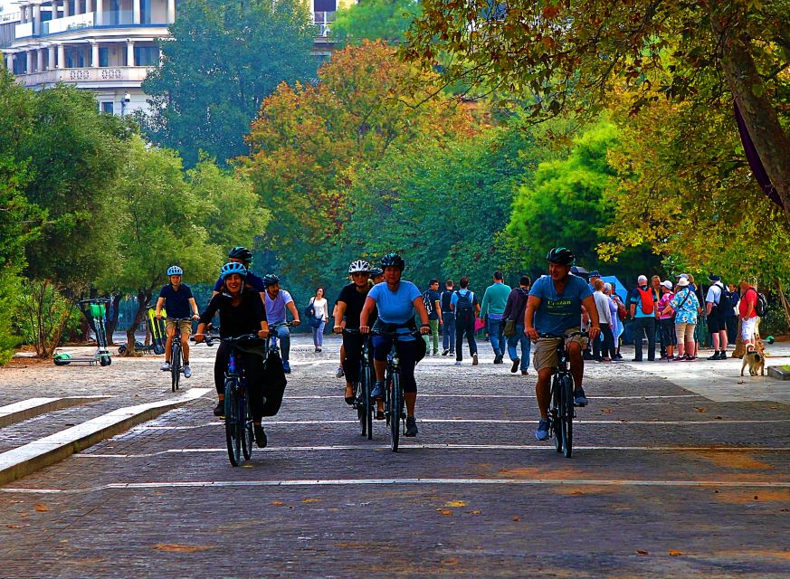 Athens: Bike Tour with Acropolis & Parthenon Visit - Ancient ruins beside the bike path