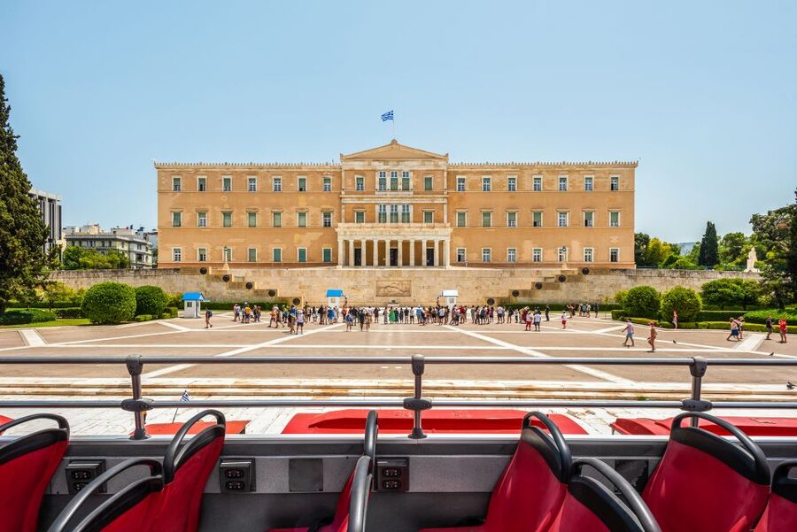 Athens: City Sightseeing Hop-On Hop-Off Bus Tour - Syntagma Square and the start of the city route
