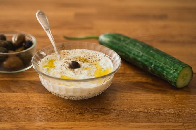Athens: Classic Cooking Class with Market Visit and Wine - Preparing tzatziki, spanakopita, and dolmades