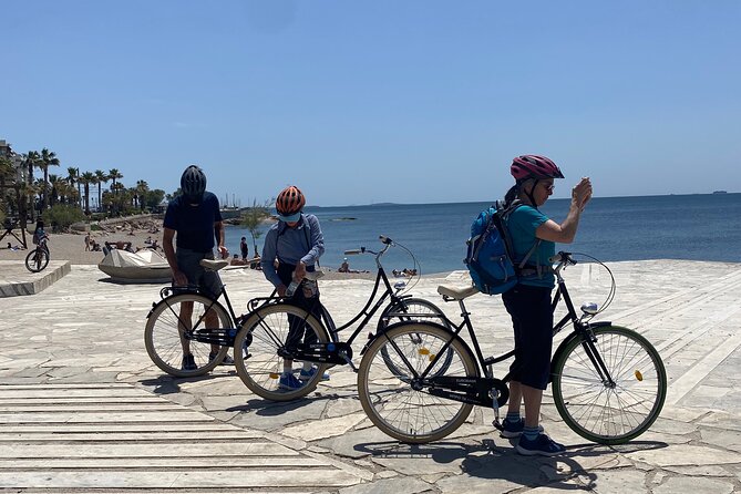 Athens Coastal Bike tour and Swimming Adventure - Riding through Kallithea to the waterfront