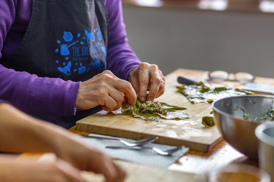 Athens: Food Market Visit and Cooking Class with Wine - Walking through Varvakios Agora for ingredients