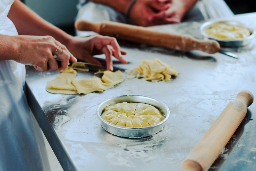 Athens: Greek Cooking Class & Dinner on a Rooftop - Preparing the salad and tzatziki