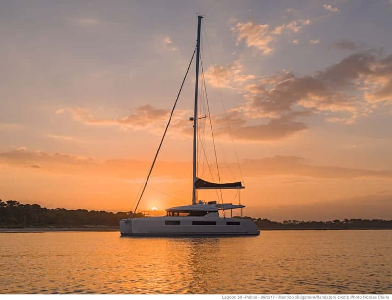 Athens: Half-Day Sunset Catamaran Cruise with Meal & Drinks - Boarding the modern catamaran