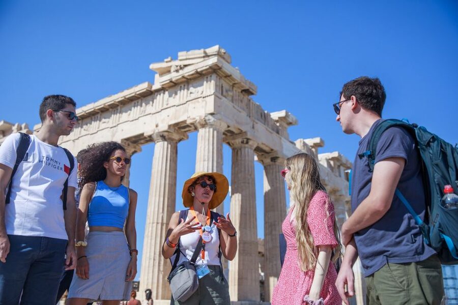 Athens: Highlights and Acropolis Guided Tour - The uphill approach to the Acropolis