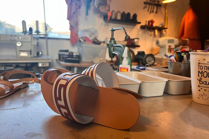 Athens Make Your Own Greek Leather Sandals Workshop - Choosing a style, color, and finish