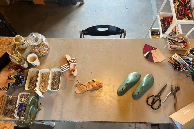 Athens Make Your Own Greek Leather Sandals Workshop - Making the sandals with the artisans