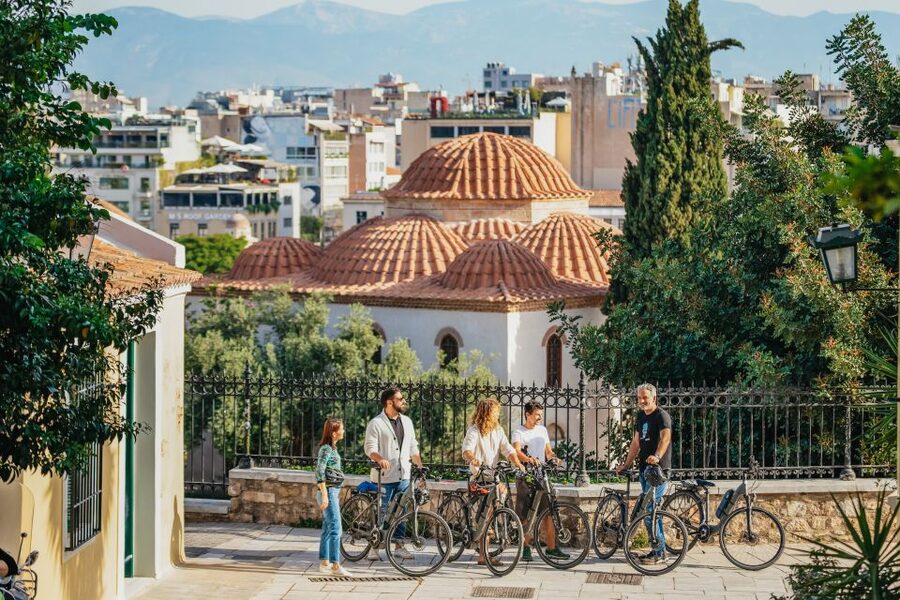 Athens: Old Town Highlights Guided E-Bike Tour - Monastiraki and the Roman Agora