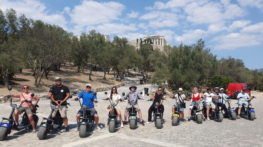 Athens: Premium Guided E-Scooter Tour in Acropolis Area - Makrygianni and the return to the Acropolis Museum