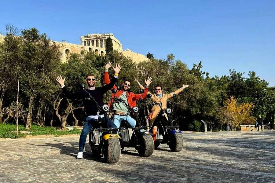 Athens: Premium Guided E-Scooter Tour in Acropolis Area - Odeon of Herodes Atticus and the Thiseio approach