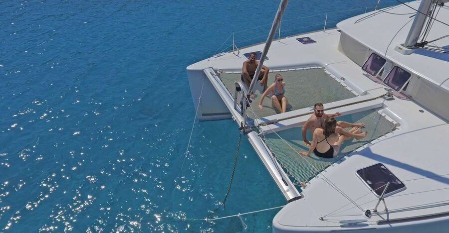 Athens: Riviera Catamaran Cruise with Meal and Drinks - Leaving Alimos Marina for Voula