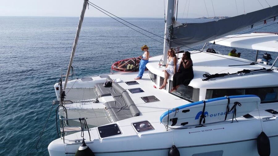 Athens: Riviera Catamaran Tour with Fresh Meal and Drinks - Meeting at Pier 7 and settling aboard