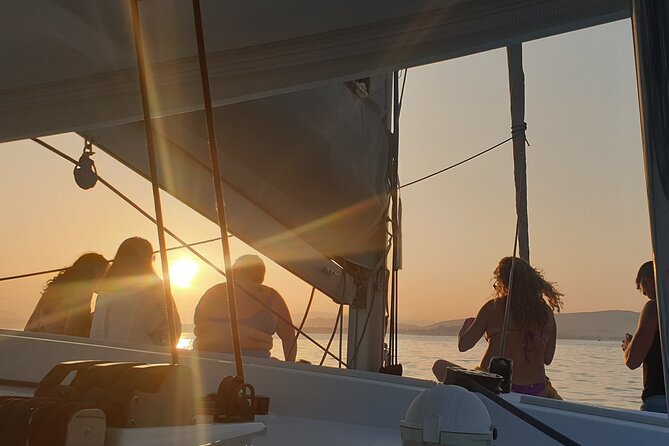 Athens Riviera Private Sail Catamaran with Meal and Wine - The First Stop at Vouliagmeni Bay