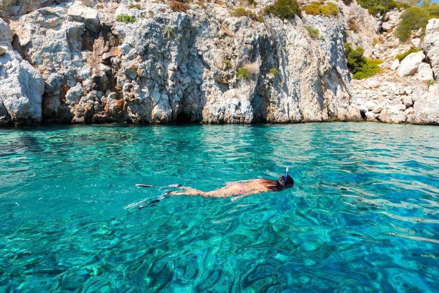 Athens: Swimming Cruise with Lunch, Wine & Live DJ on Board - Greek buffet lunch, wine, coffee, and the drink details