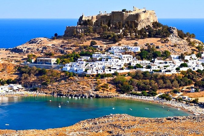 Boat Trip to LINDOS with Swimming Stops at Anthony Quinn's & Tsambika Bays - The cruise south to Lindos