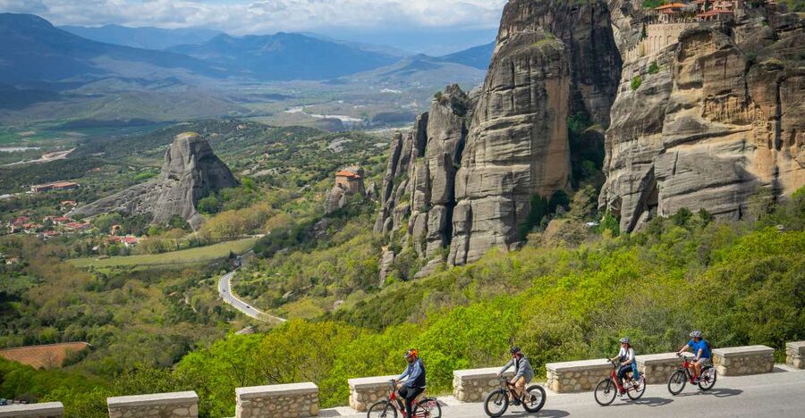 Breath-taking Monasteries Morning E-Bike Tour - Starting in Kalabaka with a red e-bike