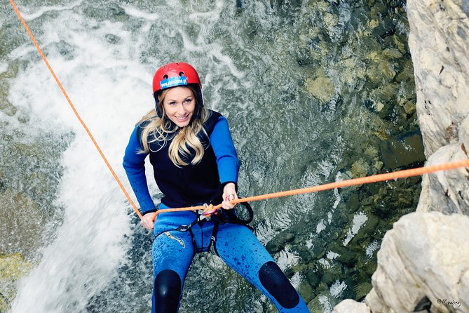 Canyoning trip at Zagori area of Greece - Section A - The 1.5-meter jump adds a small burst of fun