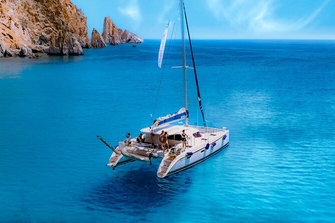 Catamaran Full-Day of Milos and Poliegos With Lunch & BBQ - Kleftiko Beach, white cliffs and pirate stories