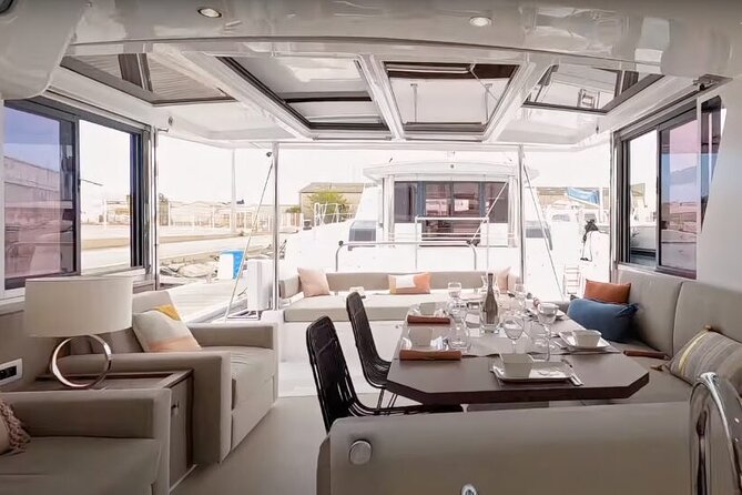 CATAMARAN Kleftiko Poliegos & Round of Milos Lunch with Openbar - Poliegos, open water, and a quiet change of pace
