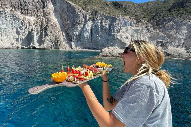 Catamaran Semi Cruise Paros Antiparos includes Food and Drinks - Despotiko and the Greek lunch on deck