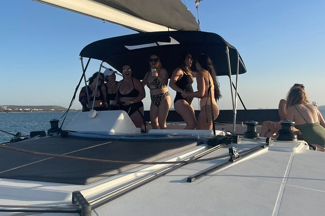 Catamaran Semi Cruise Paros Antiparos includes Food and Drinks - Sunset views on the way back