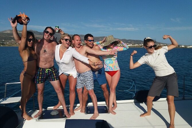 Catamaran Semi Cruise Paros Antiparos includes Food and Drinks - Antiparos, quiet bays, and the Port of Antiparos