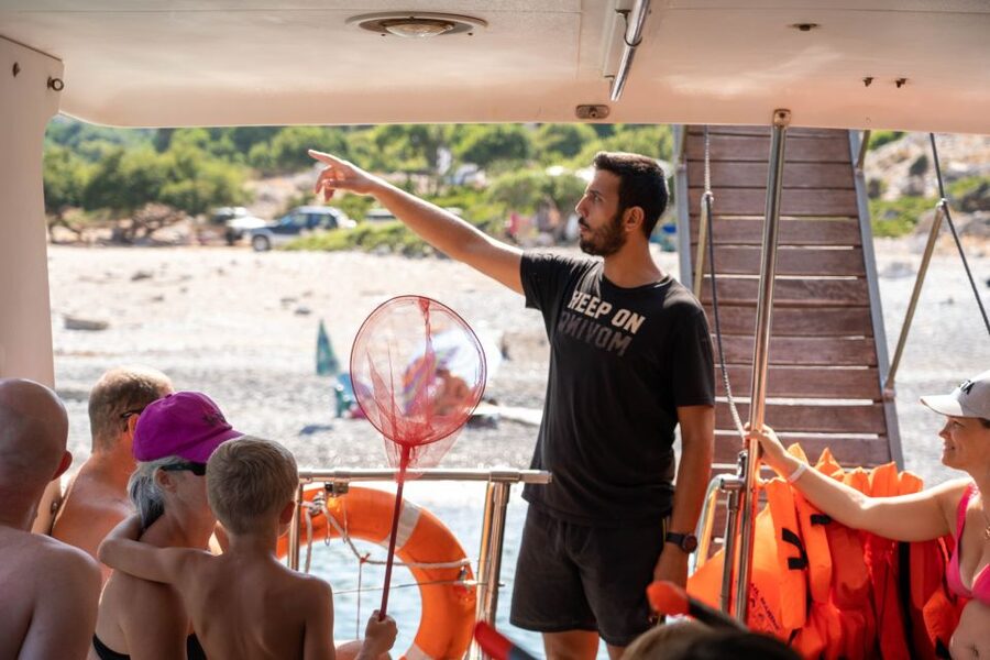 Chania: Menies Beach & Chironisia Bay Cruise with Snorkeling - Hotel pickup from north Chania
