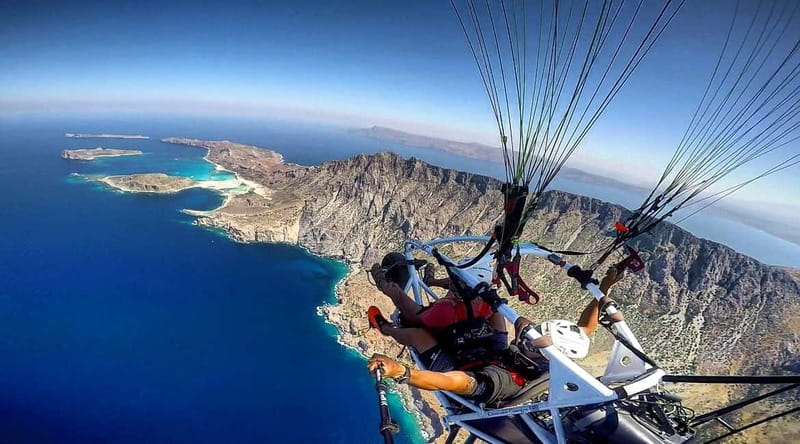 Chania: Paratriking Experience with a Professional Pilot - Getting ready for the one-minute takeoff