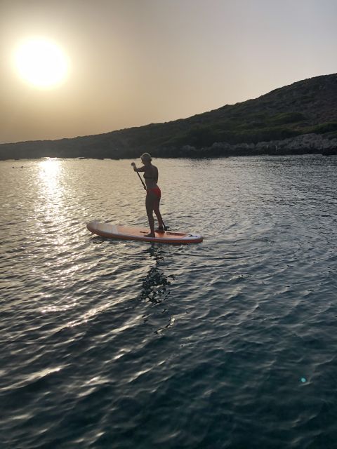 Chania: Stand-up Paddleboard Coastal Sunset Experience - Swimming in the warm evening sea