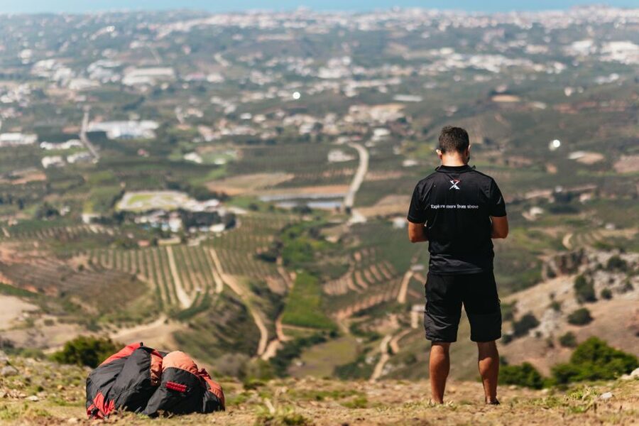 Chania: Tandem Paragliding Flight in Crete - Landing, pickup, and the ride back