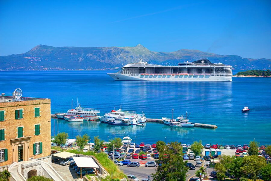 Corfu Cruise Port: City Highlights tour & Old Town visit - The Esplanade, Liston, and the Venetian fortresses