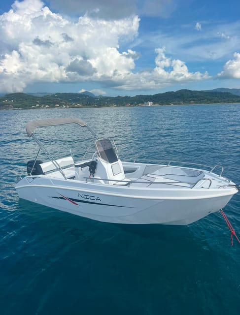 Corfu: Premium Boat Rental without Skipper - A two-hour route along Corfu’s northwest coast
