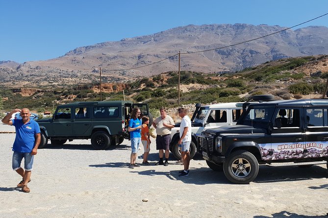Cretan Safari – 4x4 Adventure to Preveli Beach with Lunch - Preveli Beach, palm trees, and the steep walk down