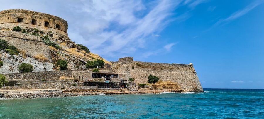 Crete: Day Trip to Agios Nikolaos and Spinalonga Island - The boat across to Spinalonga