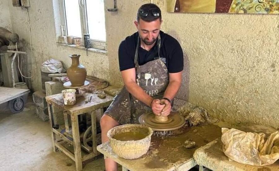 Crete: Full-Day Cretan Wines, Olive Oil, Raki and Food Tour - Five wines and mountain views at the family winery