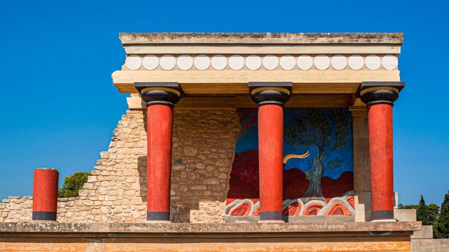 Crete: Knossos Palace and Lassithi Plateau Day Tour - Entering Knossos Palace After Lunch