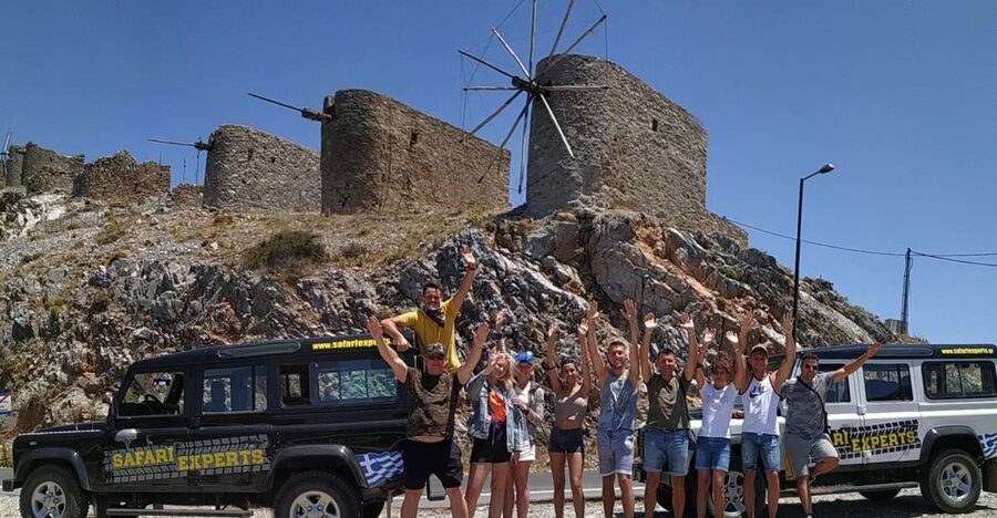 Crete: Lasithi Plateau and Cave of Zeus Off-Road Safari Tour - Krasi lunch, local wine, and the ancient plane tree
