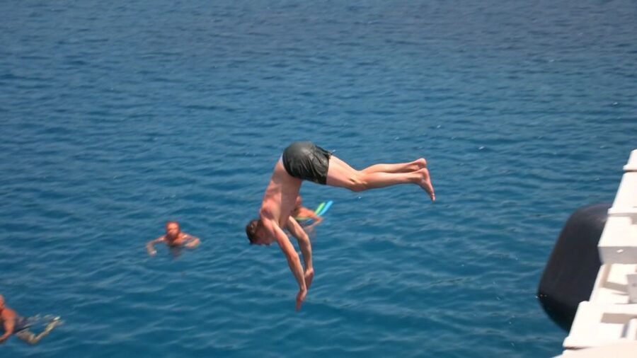 Crete: Mirabello Bay Cruise with Onboard Cocktail - Kolokytha Beach gives you the first long swim