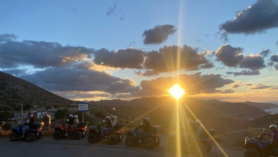 Crete: Sunset or Morning Quad with Local Products Tasting - Taking the quiet tracks above the coast
