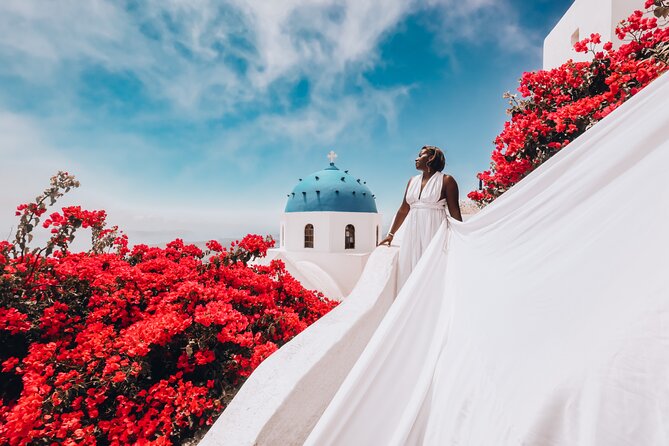Exclusive Santorini Flying Dress Photoshoot with Pickup - Why this Santorini photoshoot is different