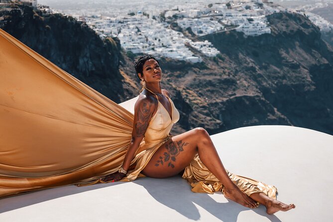 Exclusive Santorini Flying Dress Photoshoot with Pickup - What you receive after the camera stops