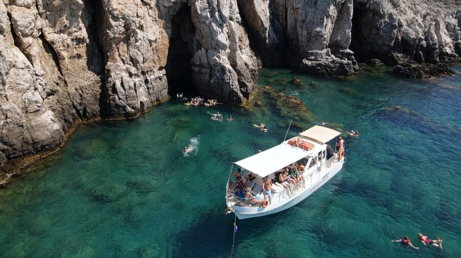 Faliraki: Boat Trip to Afantou Caves, Antony Quinn, Ladiko - What the boat provides, and what you should pack