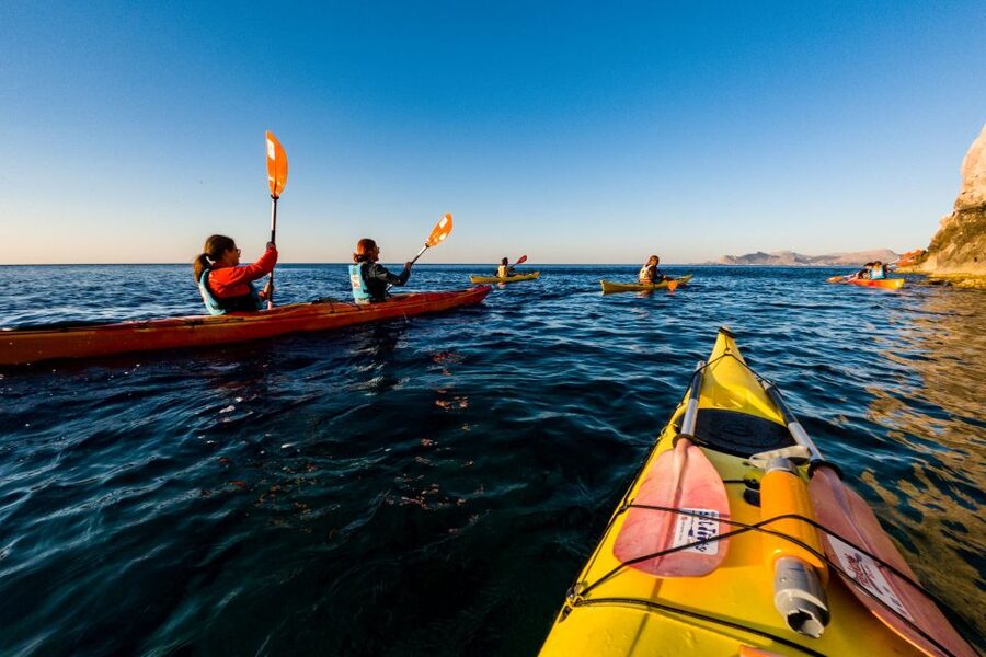 Faliraki: Sunrise Sea Kayaking Experience with Breakfast - Returning past Seal’s Cave