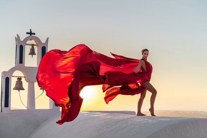 Flying Dress Photoshoot in Santorini by Flying Dress Photo © - Choosing a Gown Before You Arrive