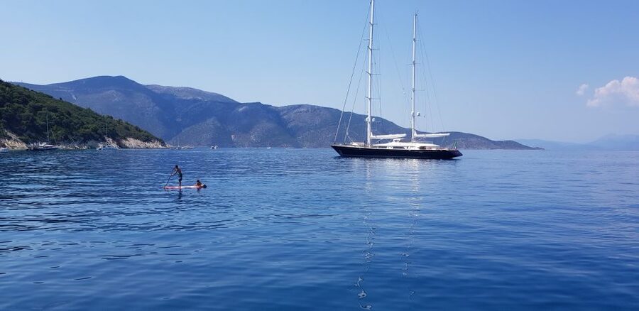 From Agia Efimia: Day Cruise to Ithaki Island with Lunch - The open-water sail toward eastern Ithaca